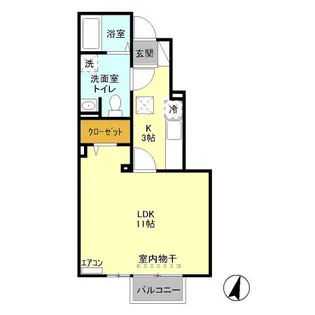 ブラオベルク【1階】の間取り