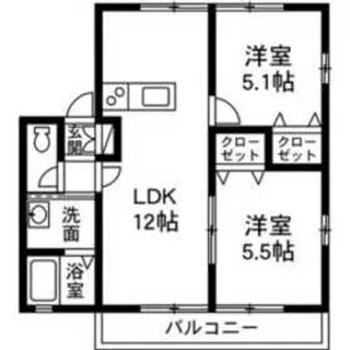 レトア太田ハイツ【2階】の間取り