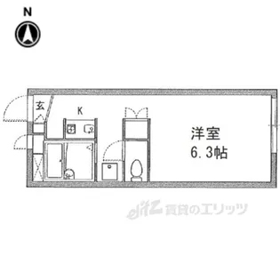 レオパレス秋桜【2階】の間取り