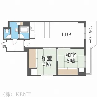 円山ブロードハイツマンション【4階】の間取り