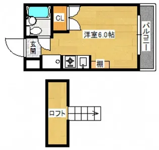 パラドール三筋【4階】の間取り