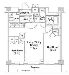 コンフォリア駒場【2階】の間取り
