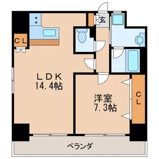 BSレジデンス栄【8階】の間取り