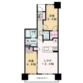 プレサンスロジェ梅田【13階】の間取り