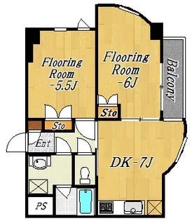 メゾンドリプレット【5階】の間取り