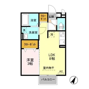 ビラ豆田 B【2階】の間取り