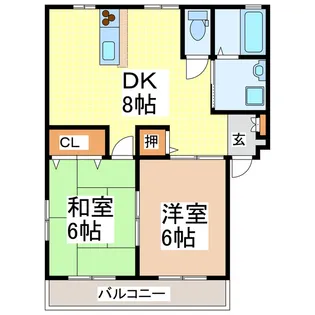 井上ハイツIII【2階】の間取り