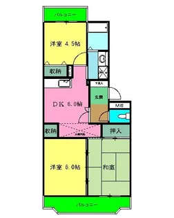 グリーンタウン田島【1階】の間取り