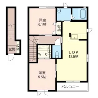エクレールB【2階】の間取り