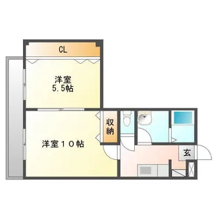 プリンセスB【3階】の間取り