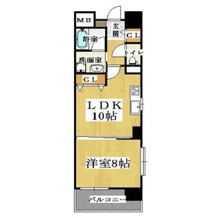 1LDKの間取り画像