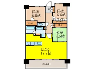 ライオンズ茨木ニューシティB街区【4階】の間取り
