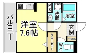 福岡県北九州市小倉南区富士見2【アパート】の間取り