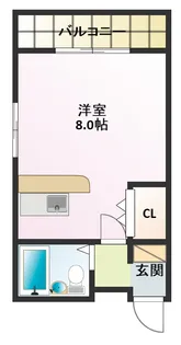 CTビュー八戸ノ里【2階】の間取り