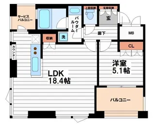 アーバンライフ御堂筋本町タワー【13階】の間取り