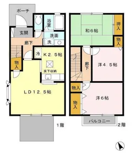 パルティーダB棟の間取り