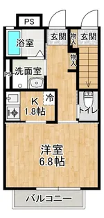 インレット荒川沖2B【1階】の間取り