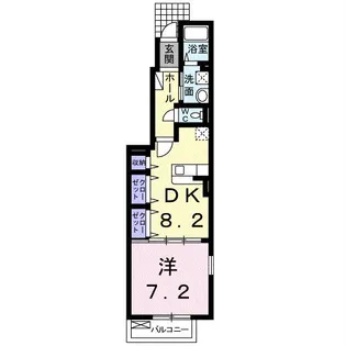 愛知県蒲郡市清田町五反田【アパート】の間取り