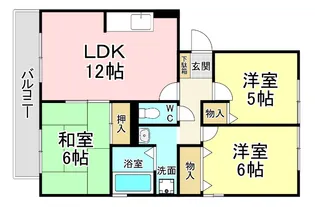 福岡県北九州市小倉南区南方5【アパート】の間取り