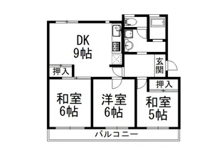 醍醐上ノ山団地A3棟【1階】の間取り