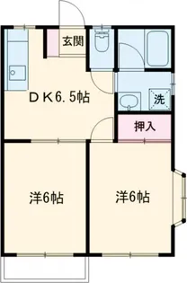 パークハイツB【2階】の間取り