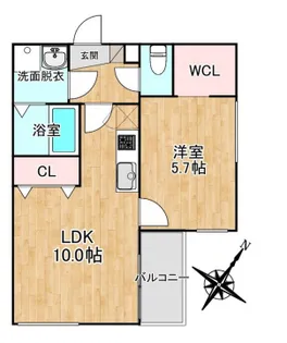 クレシア井尻II【2階】の間取り