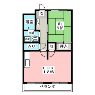 リンピア魚住【2階】の間取り