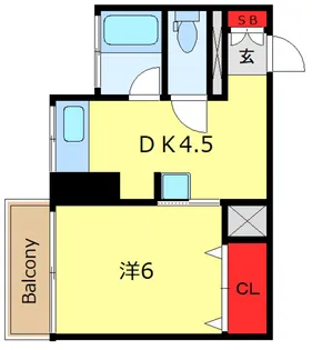 シャンボール大和郷【4階】の間取り