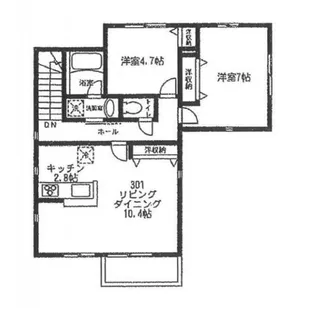 リスティガーデン白山【3階】の間取り