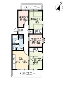 4DKの間取り画像