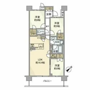 ザ・パークハウス津田沼前原ガーデンエアリーヒルズ【3階】の間取り