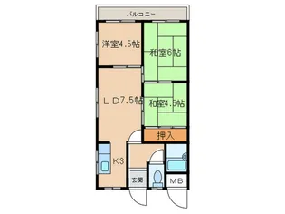 第一藤マンション【3階】の間取り
