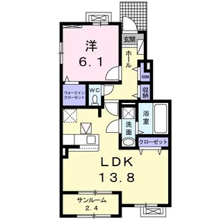 1LDKの間取り画像