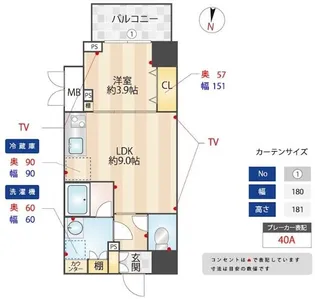 東京都新宿区左門町【マンション】の間取り