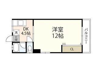土手ビル(猫屋町)【3階】の間取り