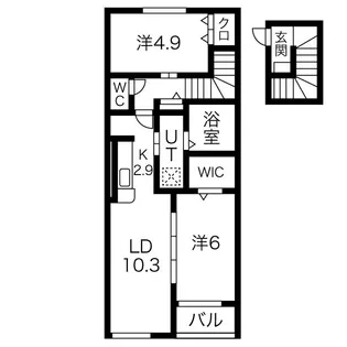 vall de lours C棟(バリーデルアース)【2階】の間取り
