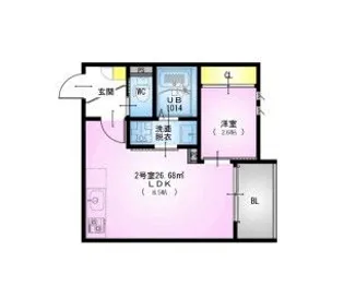 1LDKの間取り画像