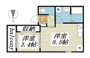 愛知県名古屋市瑞穂区鍵田町2【アパート】の間取り