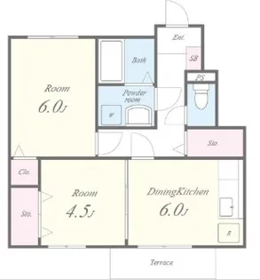 カロッテ ガルテン【1階】の間取り