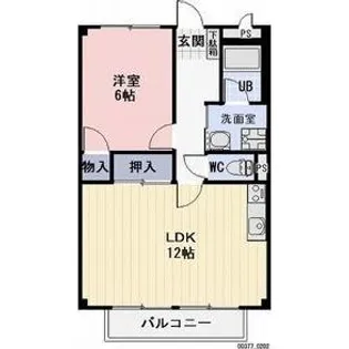 岐阜県中津川市駒場【アパート】の間取り