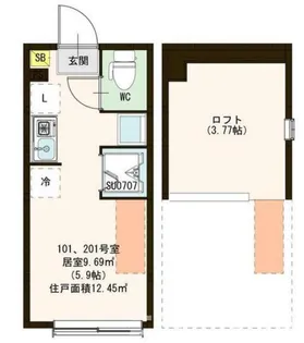 アリビオ下井草【2階】の間取り
