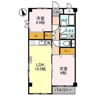 アーバンハウス10号館【1階】の間取り