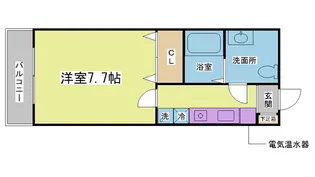 カスケード名谷【1階】の間取り