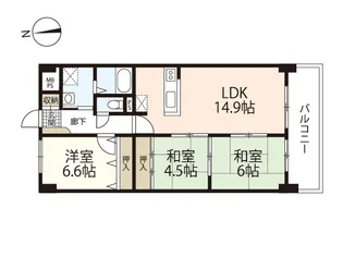 エトアール井口【7階】の間取り