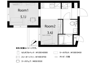 スカイコート目黒【2階】の間取り
