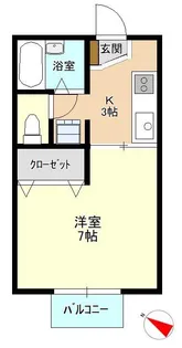 ドルフSAKURA B棟【2階】の間取り