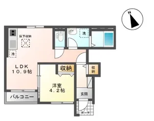 ヴァンヴールレーガ【1階】の間取り