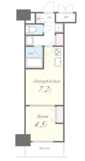 ROOTs Shinjuku Wakamatsucho【2階】の間取り