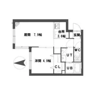 グランメールNS平岸【2階】の間取り