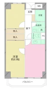 グランコスモU【5階】の間取り